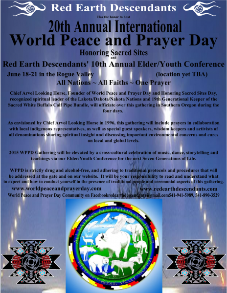 World Peace and Prayer Day 2015 | Red Earth Descendants